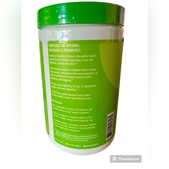 Konscious Supreme Greens w/ greens, fruits, & probiotics in powered supplement - Picture 2 of 3